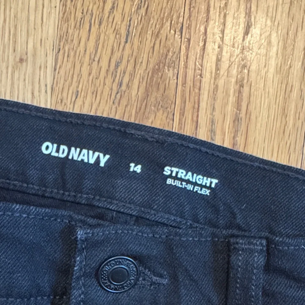 Old Navy Boys Black Straight Built-In Flex Jeans Size 14
